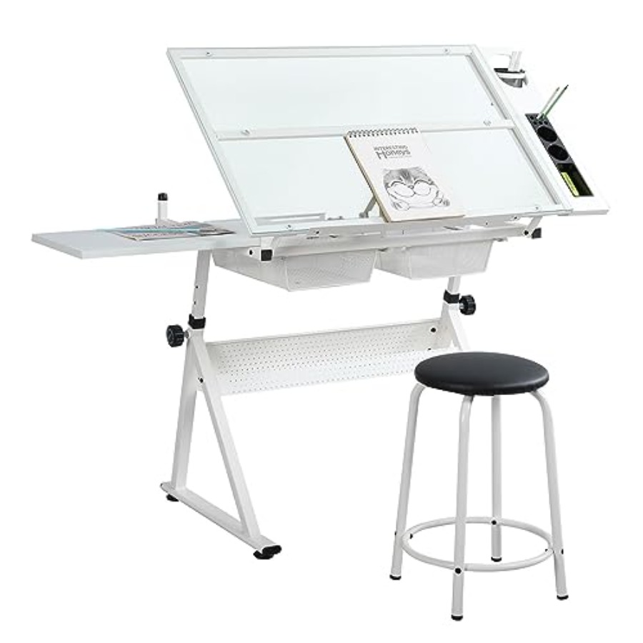 Drafting Table with Stool Mode - Art & Craft Paper For Kids ulasan dan harga