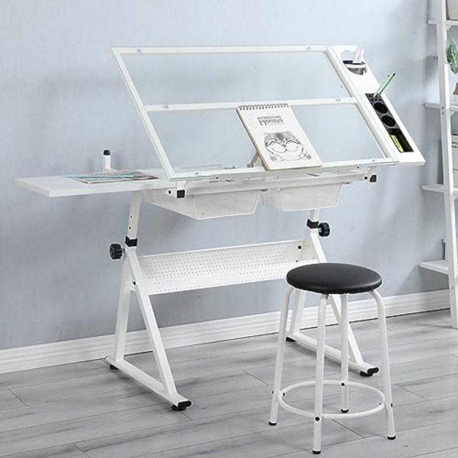 Drafting Table with Stool Mode - Art & Craft Paper For Kids ulasan dan harga