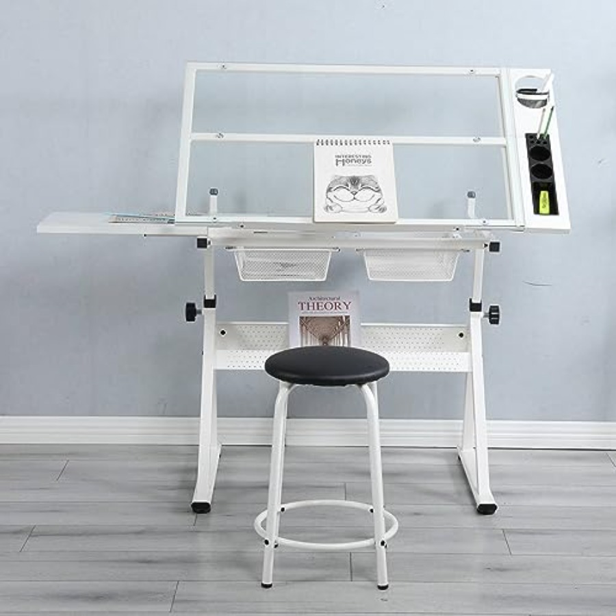Drafting Table with Stool Mode - Art & Craft Paper For Kids ulasan dan harga
