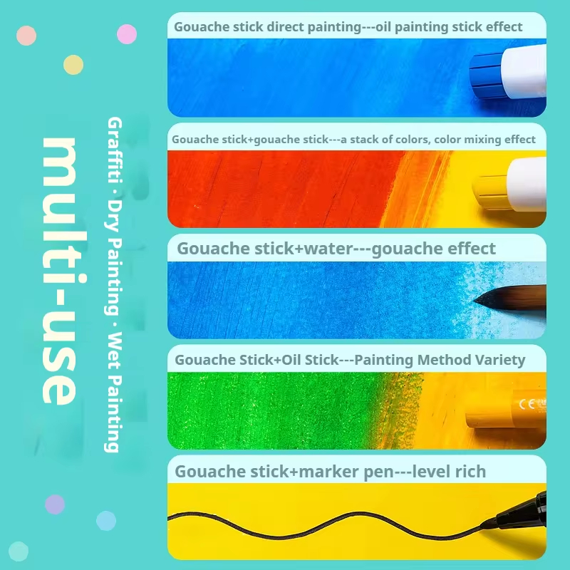 6/24 Colors Soft Solid Gouache - Chalk Pastel Set ulasan dan harga