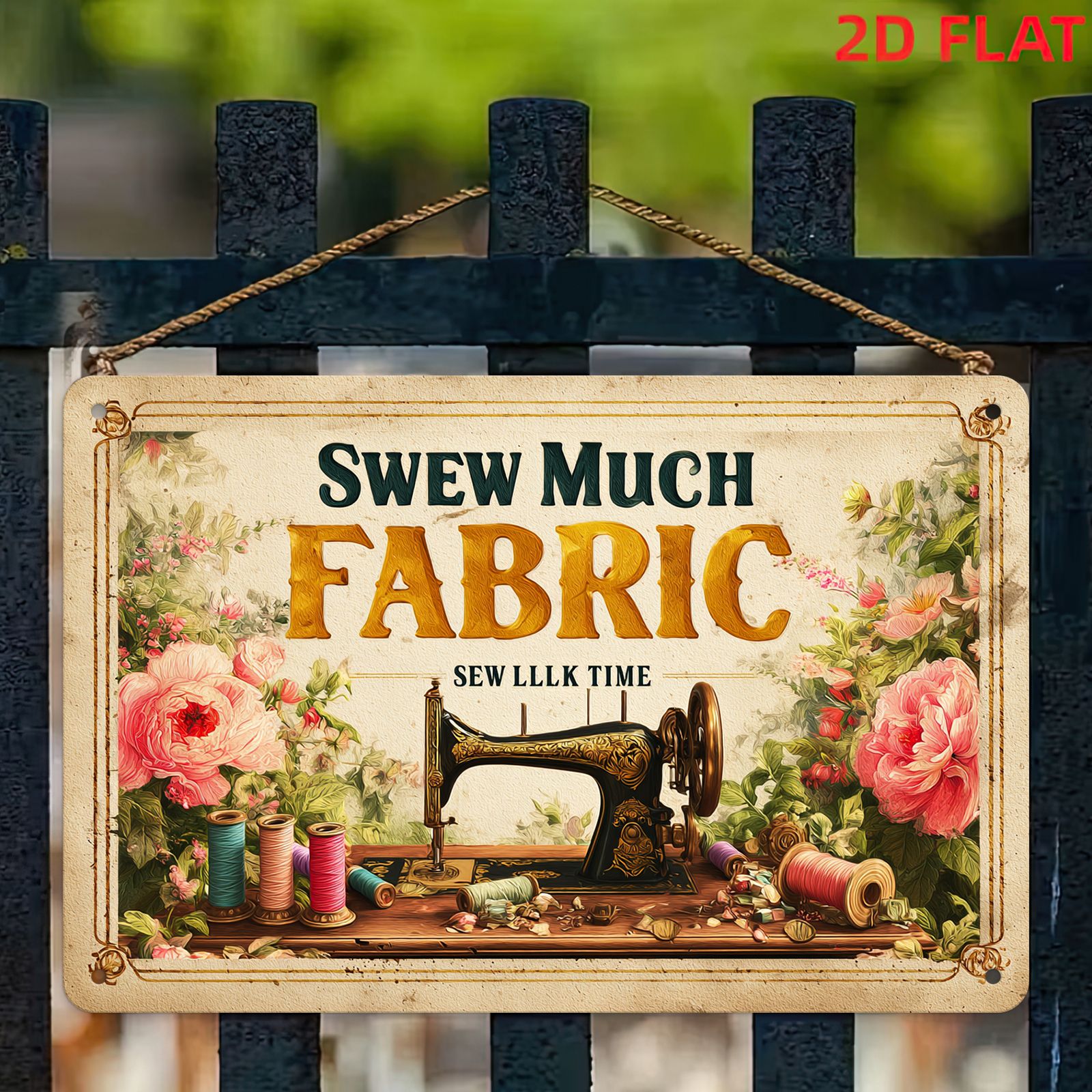 2D Flat Inch Retro Sewing Mach - Art Craft Shop ulasan dan harga