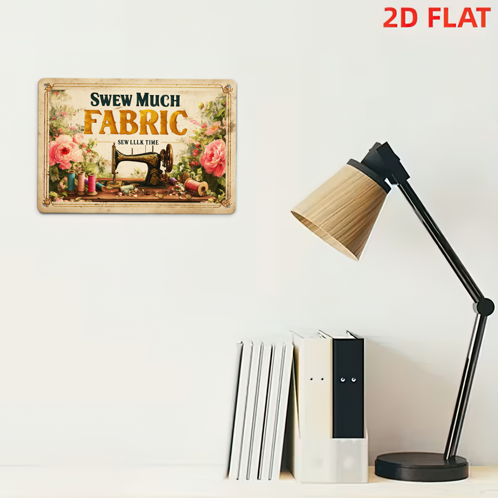 2D Flat Inch Retro Sewing Mach - Art Craft Shop ulasan dan harga