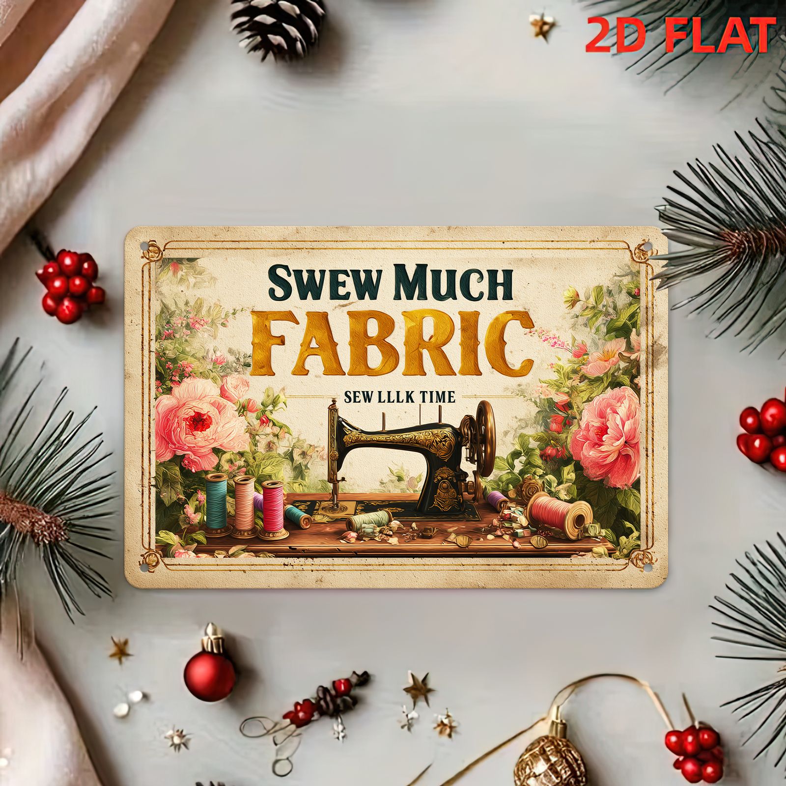 2D Flat Inch Retro Sewing Mach - Art Craft Shop ulasan dan harga