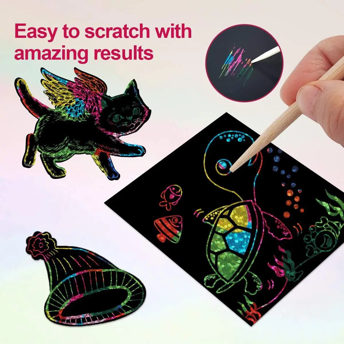 Many Creative Scratch Art Card - Art Craft 5 Year Old ulasan dan harga