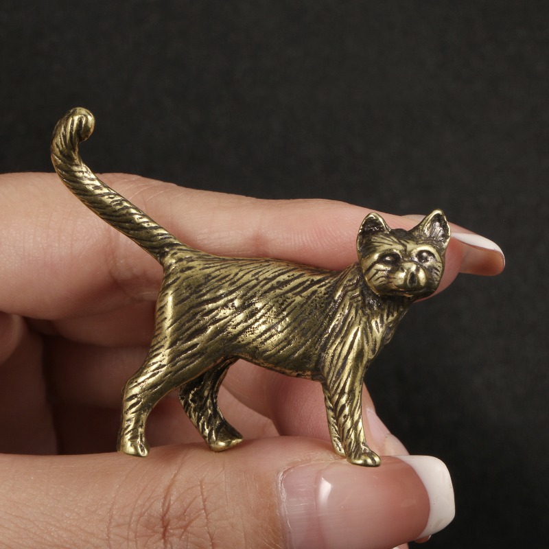 1 PC Creative Solid Brass Cute - Art Craft Cat ulasan dan harga