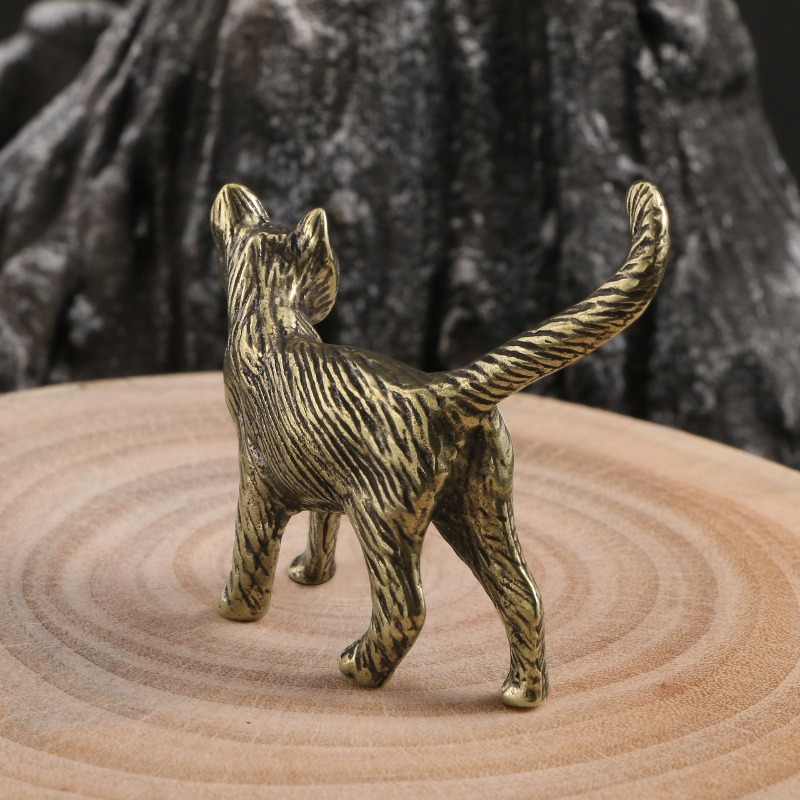 1 PC Creative Solid Brass Cute - Art Craft Cat ulasan dan harga