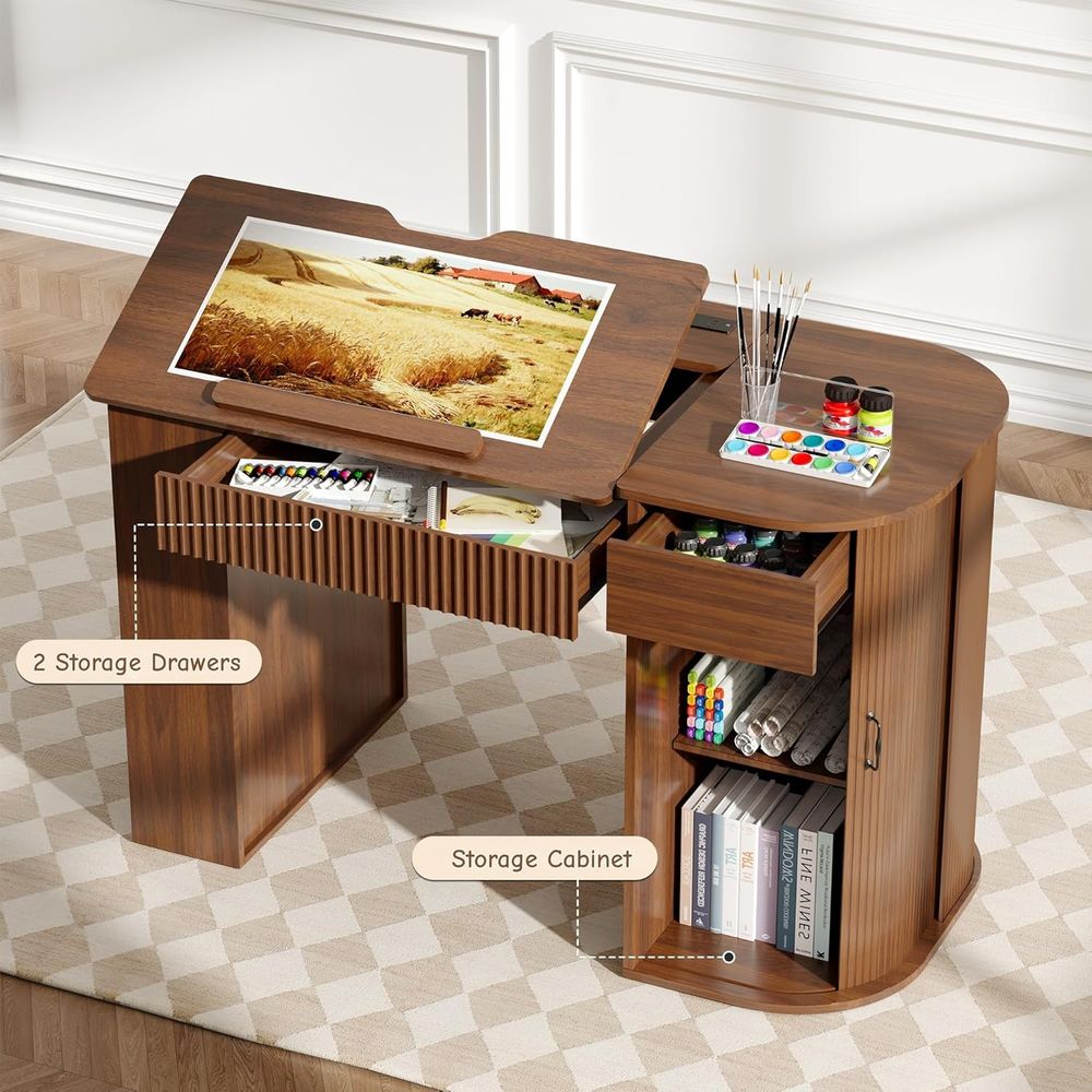 Storage Cabinet Desk with Shel - Art & Craft Valley ulasan dan harga