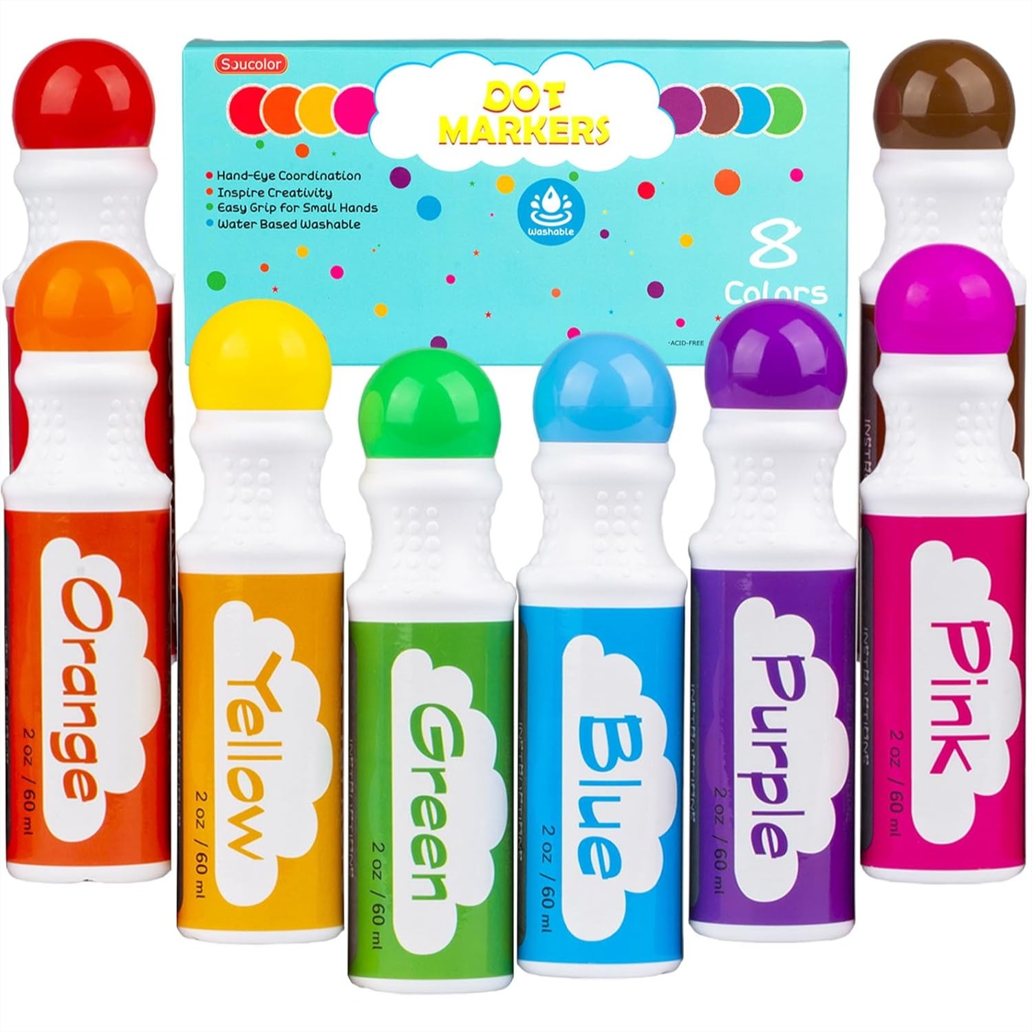 Dot Markers for Toddlers 8 Col - Art Craft For Preschool ulasan dan harga