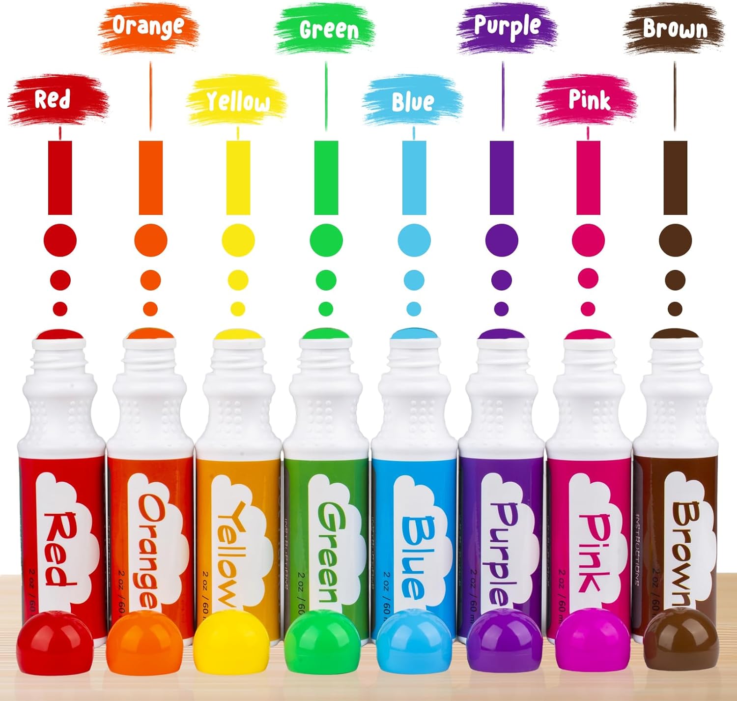Dot Markers for Toddlers 8 Col - Art Craft For Preschool ulasan dan harga
