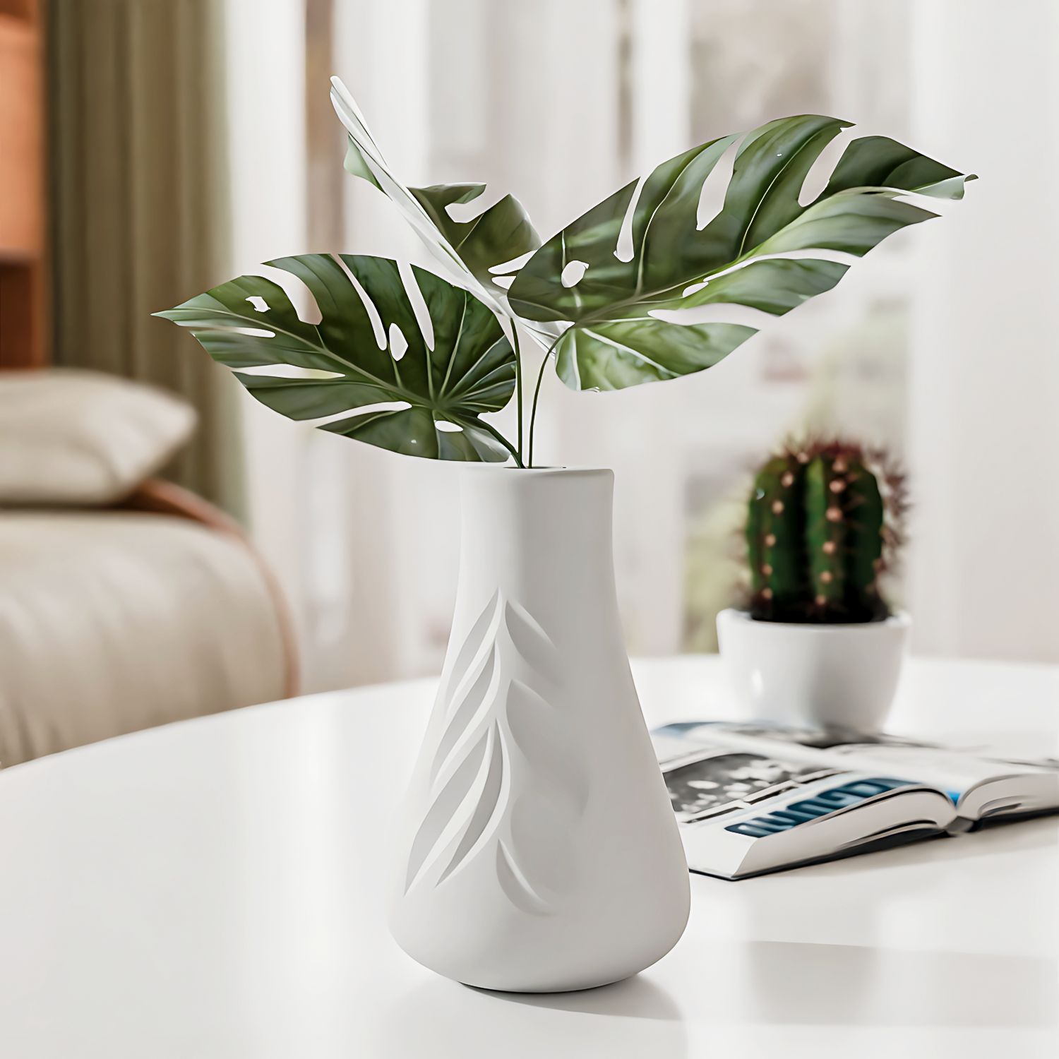 Leaf Texture Vase Silicone Mol - Art Craft With Leaves ulasan dan harga
