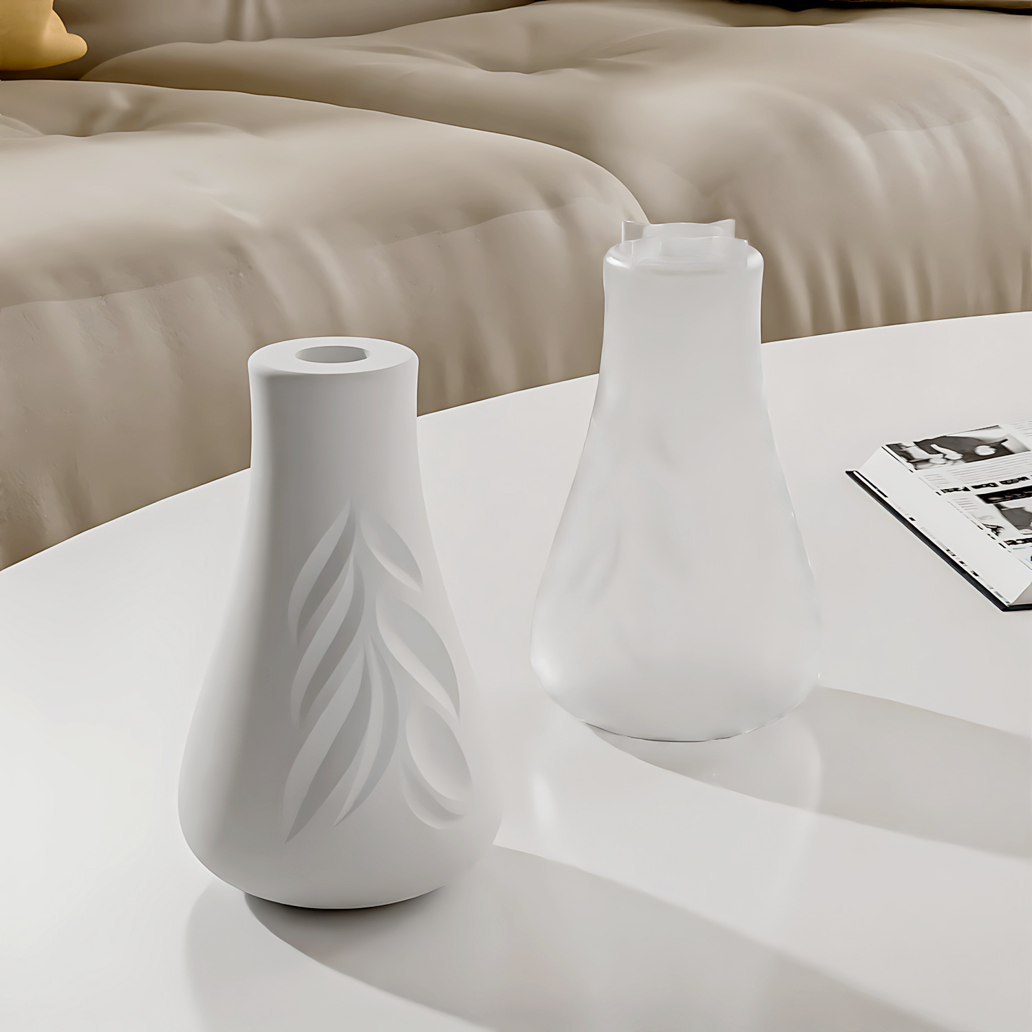 Leaf Texture Vase Silicone Mol - Art Craft With Leaves ulasan dan harga
