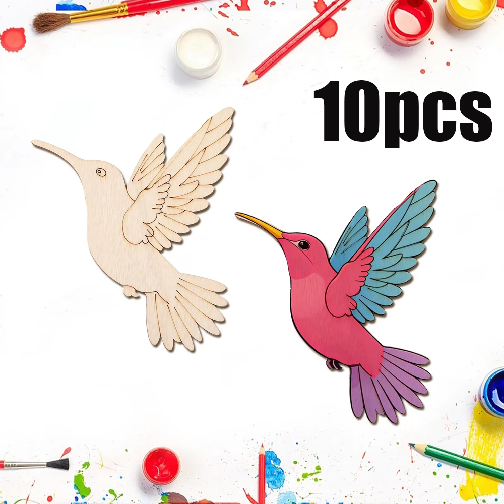 10pcs Unfinished Wood Animal B - Art & Craft Valley ulasan dan harga