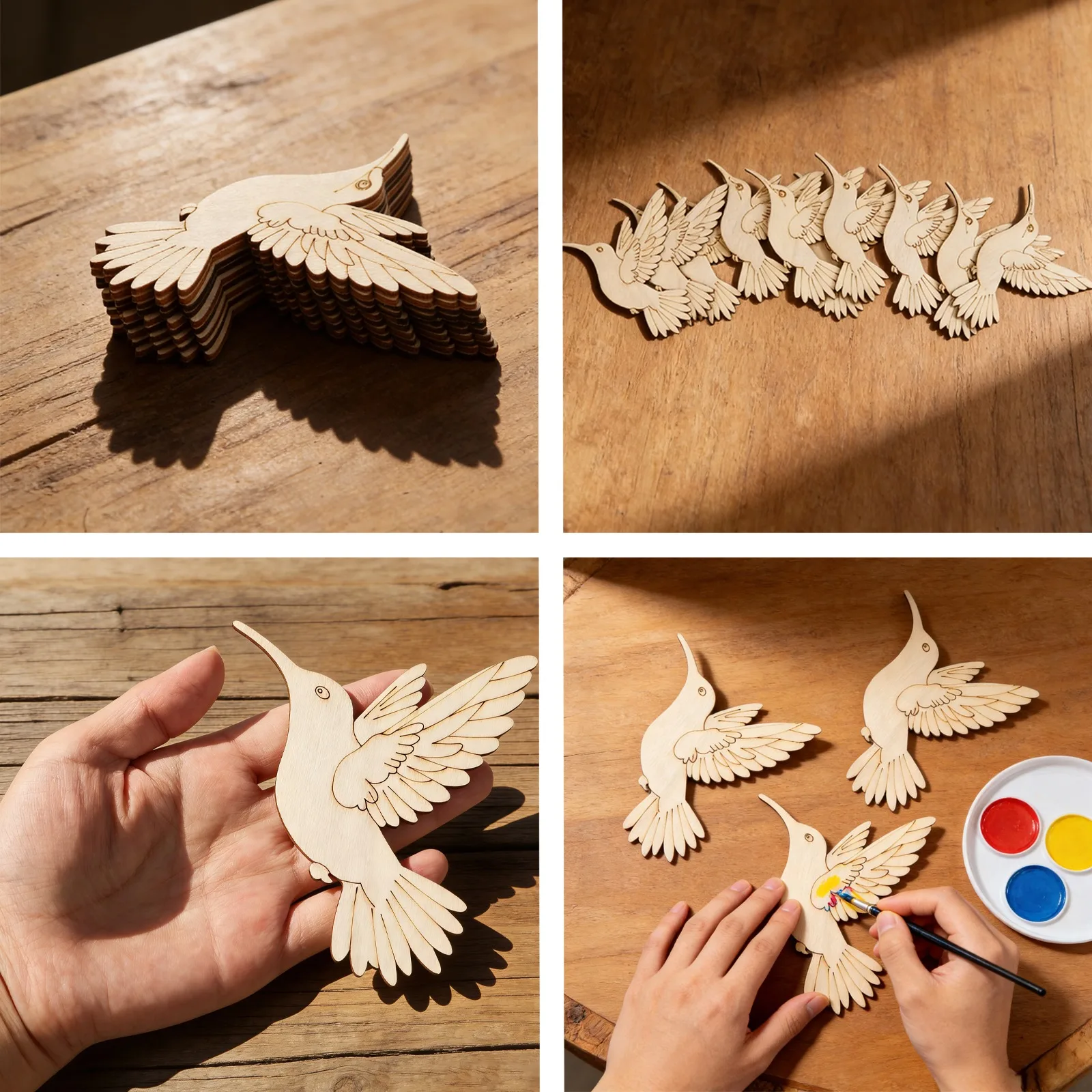 10pcs Unfinished Wood Animal B - Art & Craft Valley ulasan dan harga