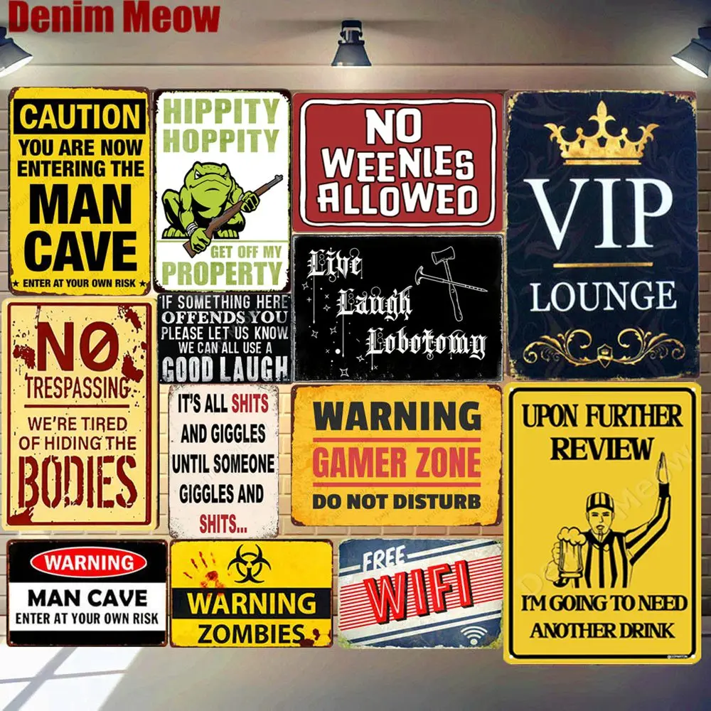 VIP Lounge Tin Plate Sign Meta - Art Craft Shop ulasan dan harga