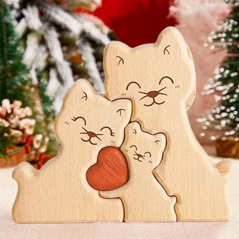 New Hot Selling Wooden Cute Ca - Art Craft Cat ulasan dan harga