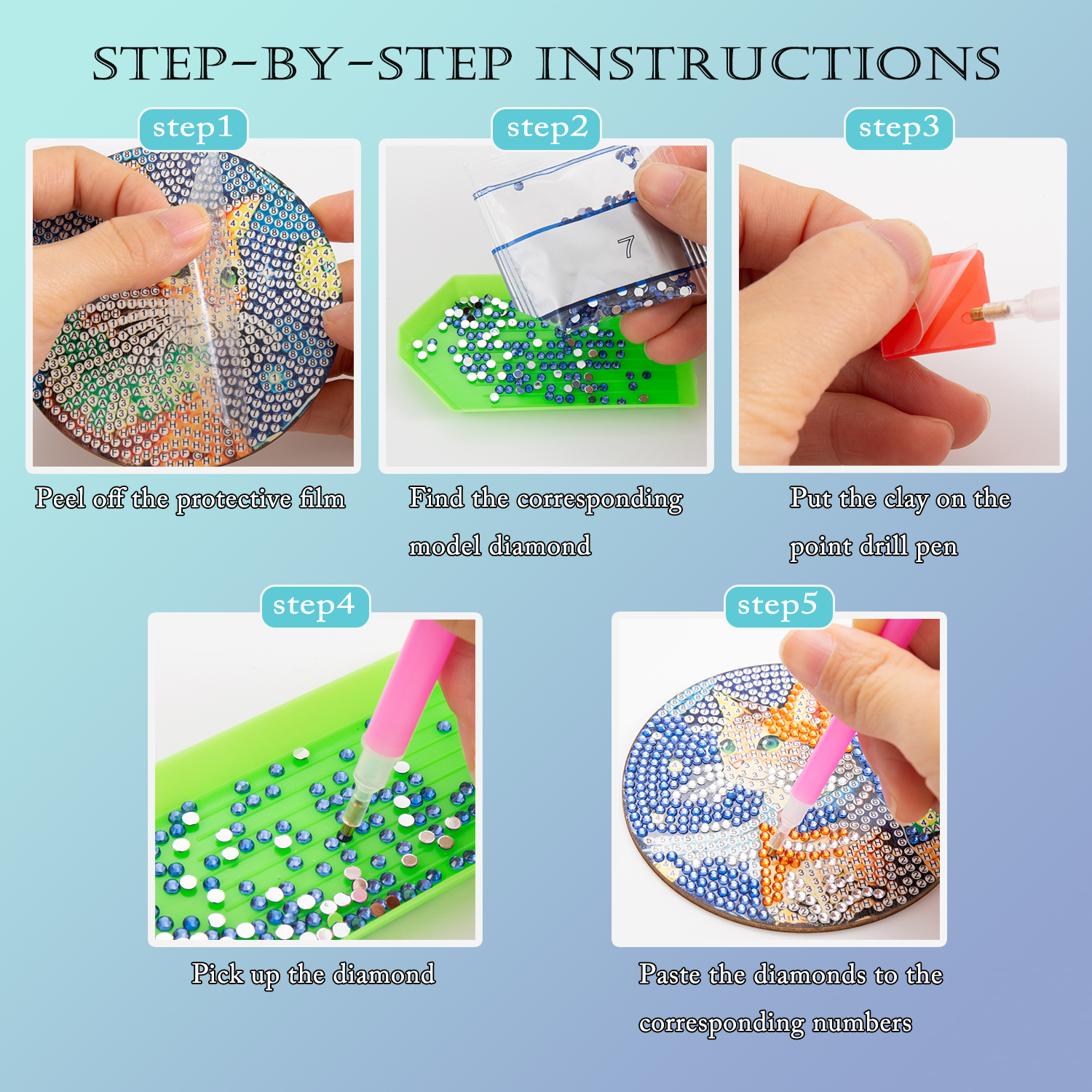 8 pieces/set of diamond painte - Art Craft Cat ulasan dan harga