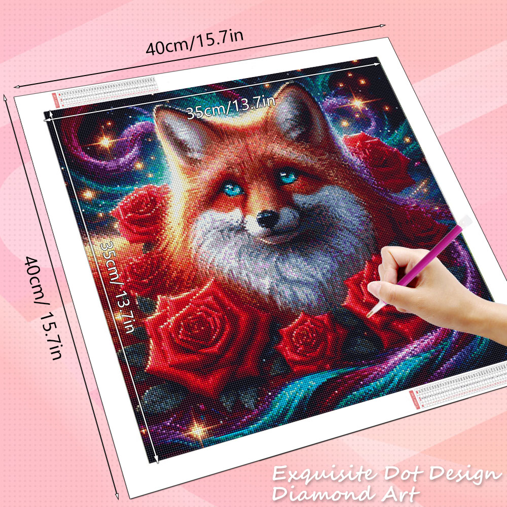 HUACAN Diamond Painting Fox An - Art Craft Rose ulasan dan harga