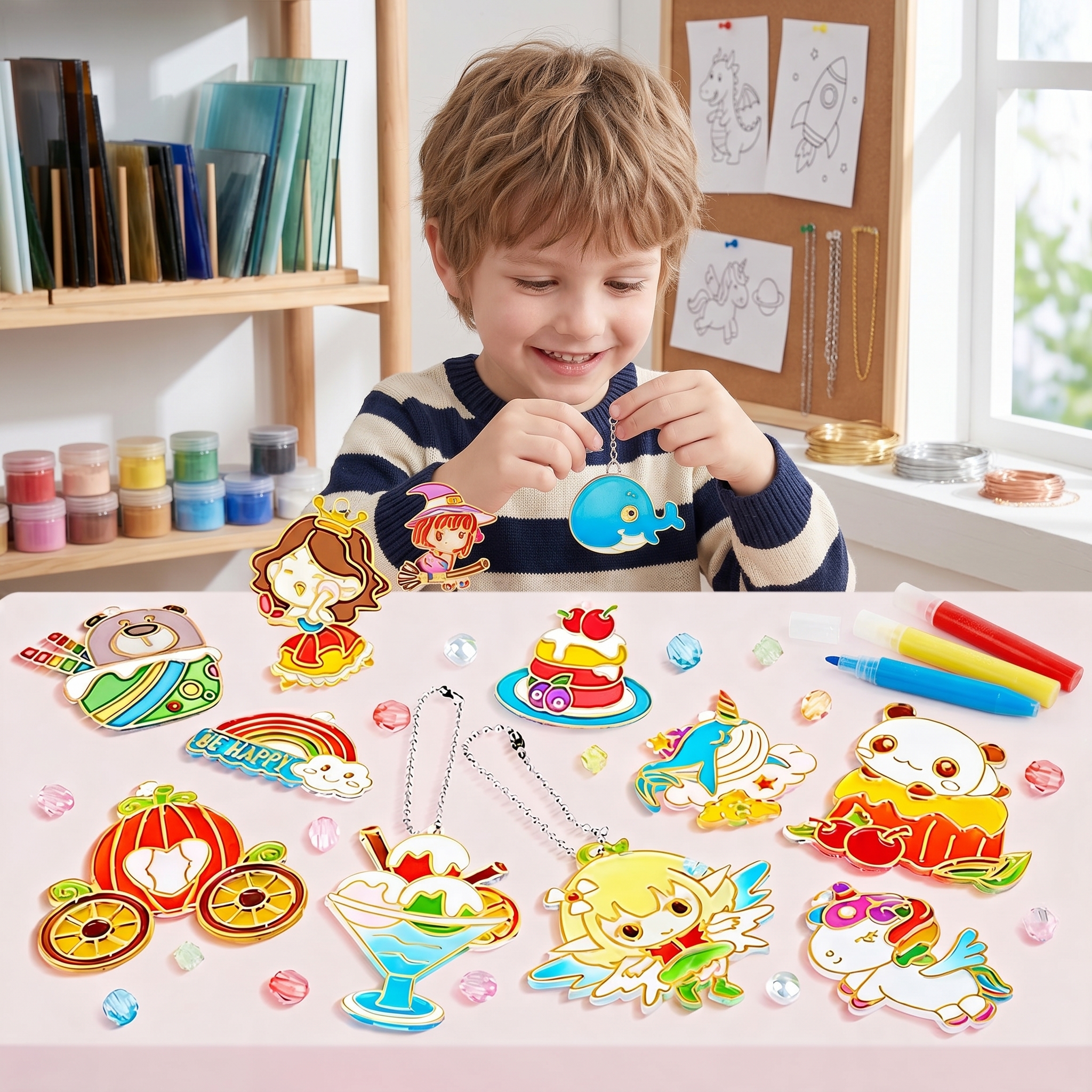 DIY Crystal Gel Painting Kit C - Art Craft 5 Year Old ulasan dan harga