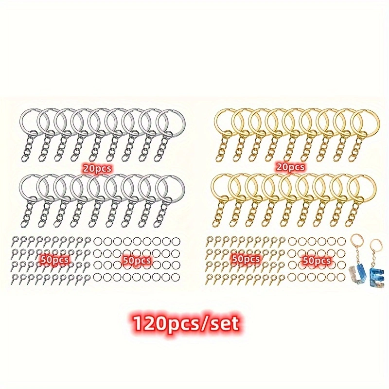 120pcs DIY Keychain Jump Rings - Art Craft Eyes ulasan dan harga