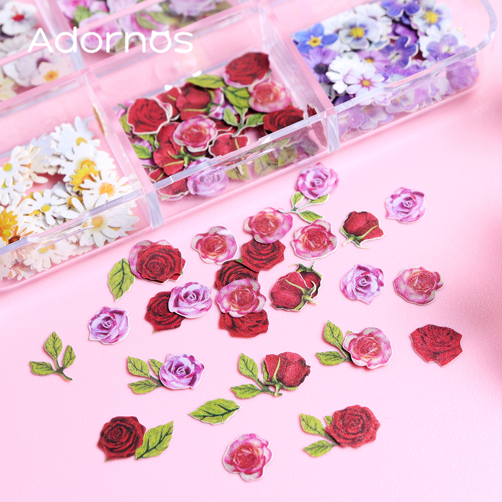 6 Grids Flowers Wood Pulp Chip - Art Craft Rose ulasan dan harga