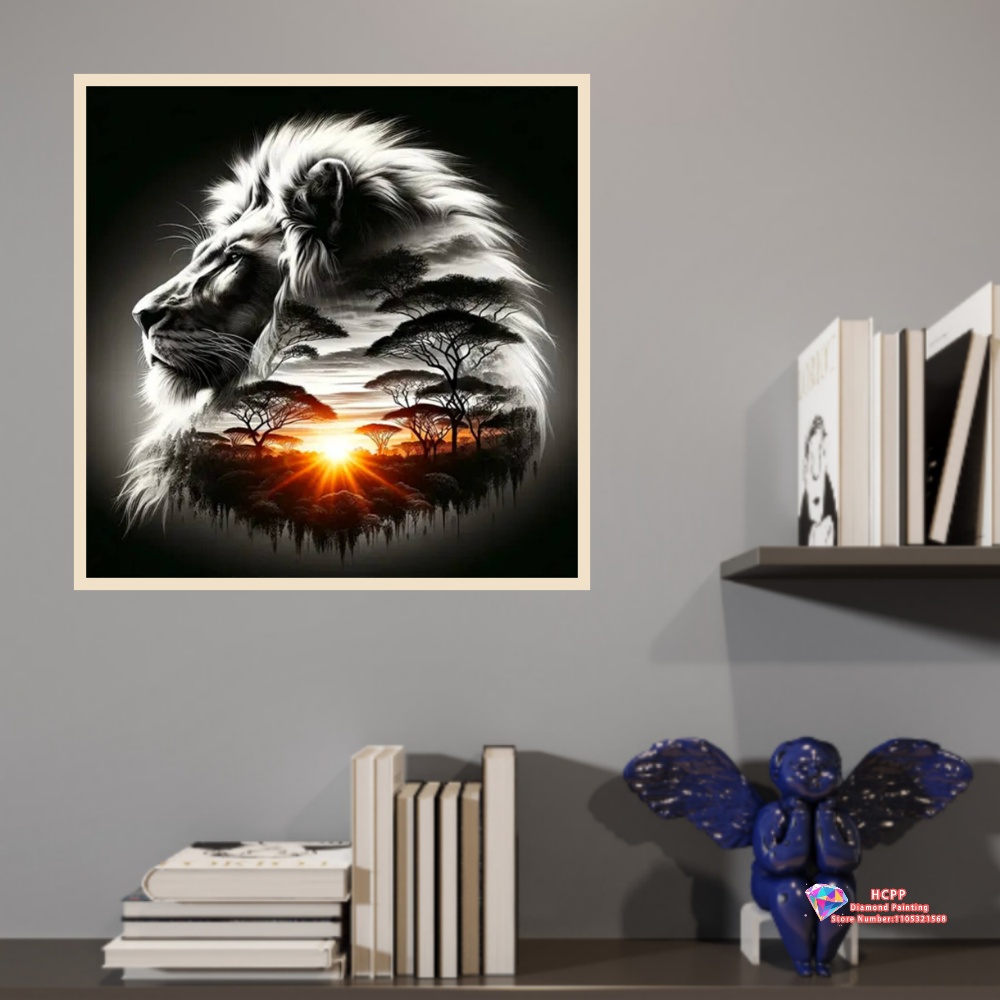 Animal Lion Sunrise Jungle Dia - Art And Craft Jungle ulasan dan harga