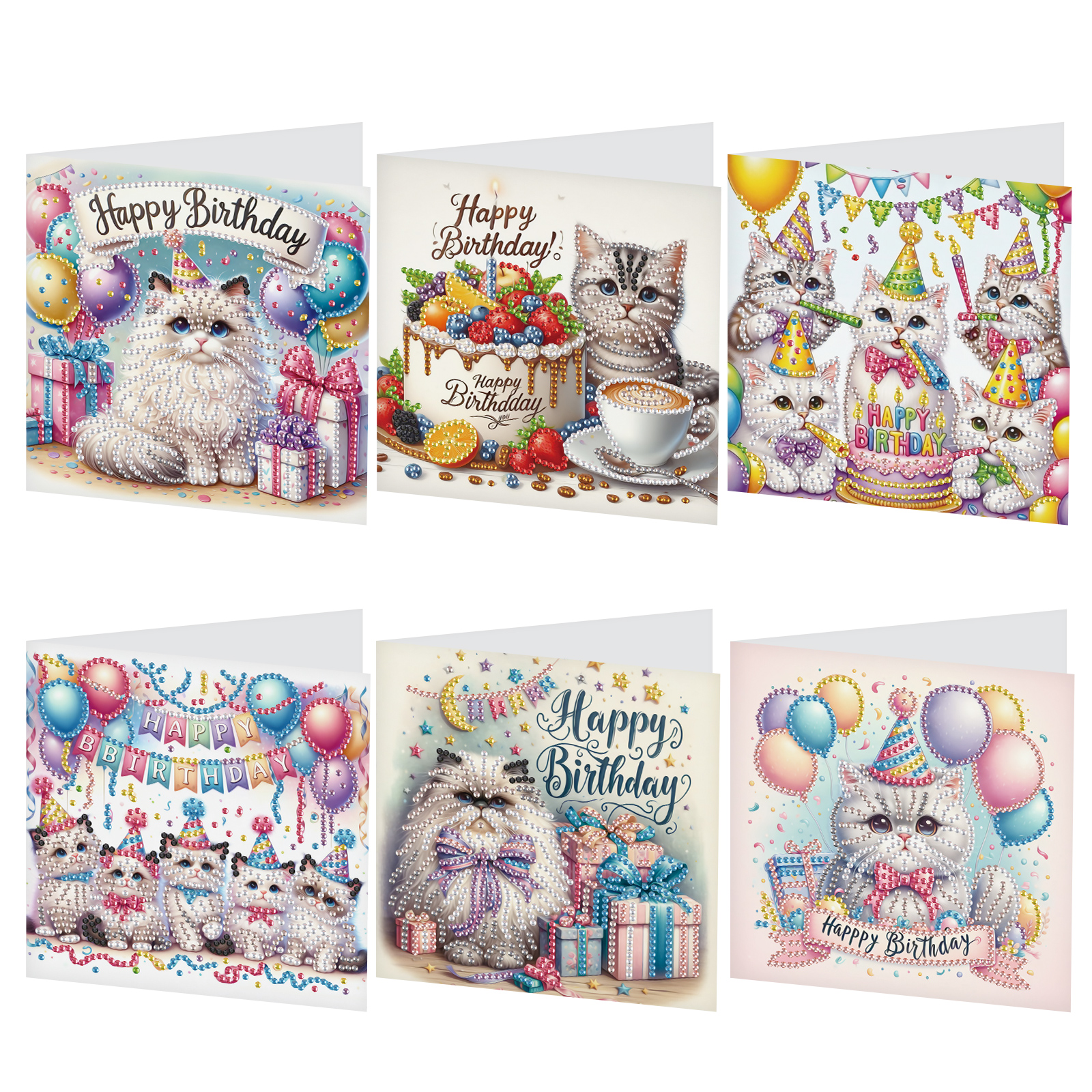 6 Pcs Diamond Art Painting Gre - Art Craft Cat ulasan dan harga