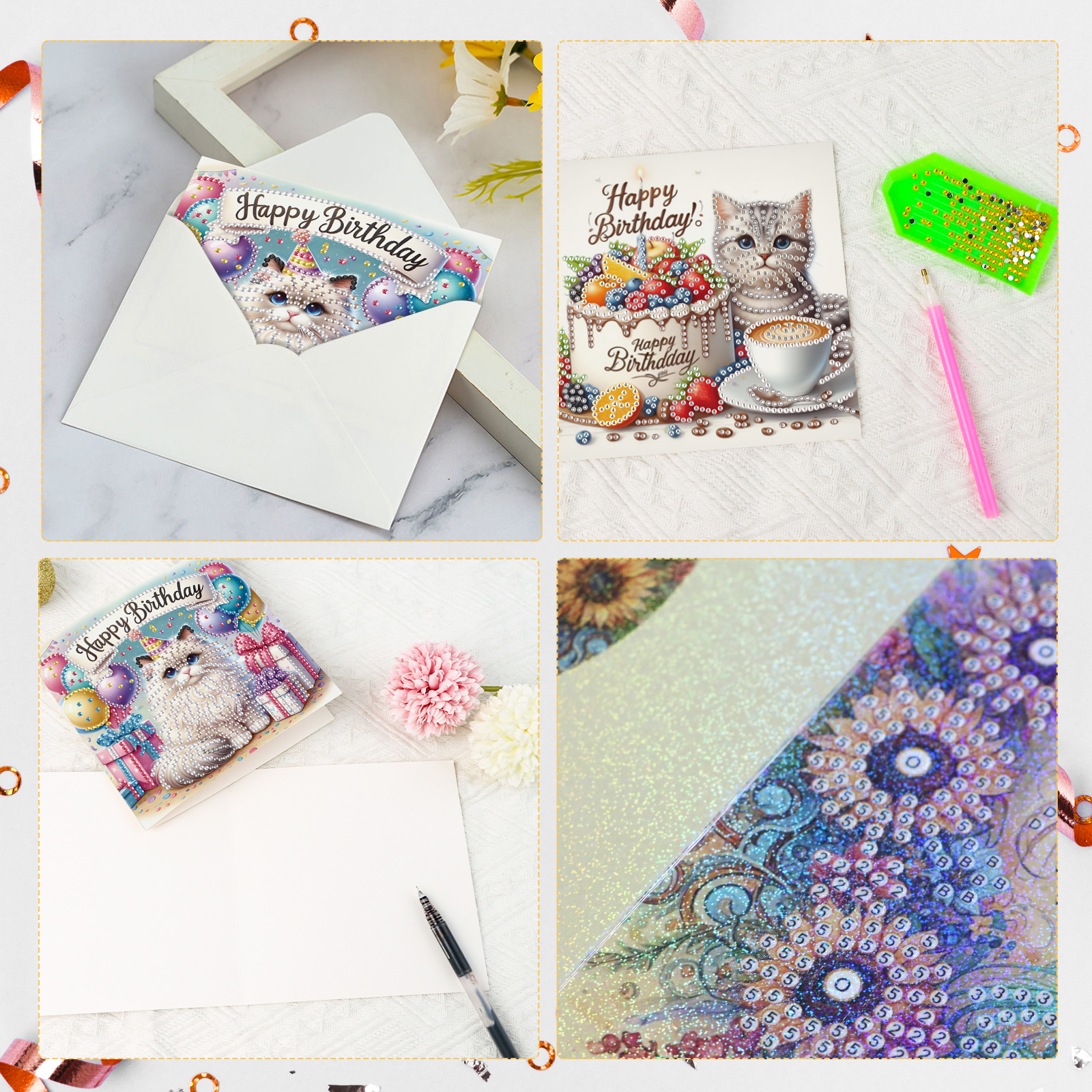 6 Pcs Diamond Art Painting Gre - Art Craft Cat ulasan dan harga