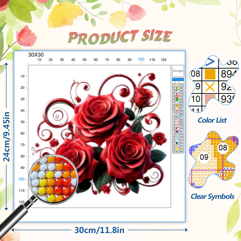 DIY Beads Embroidery Kit Rose  - Art Craft Rose ulasan dan harga