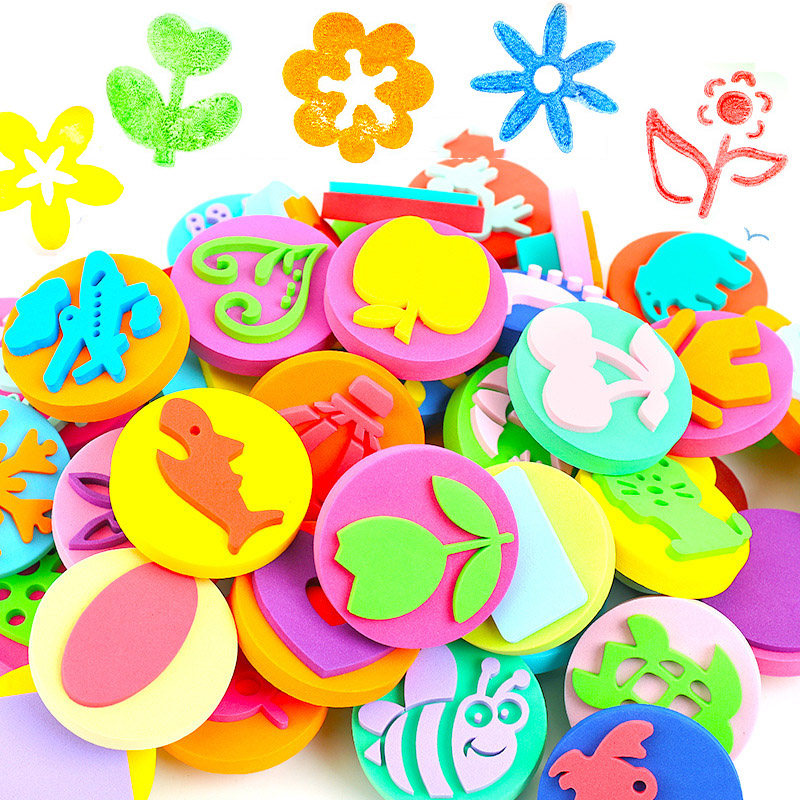 6Pcs/bag Foam Stamps for Paint - Art Craft 5 Year Old ulasan dan harga