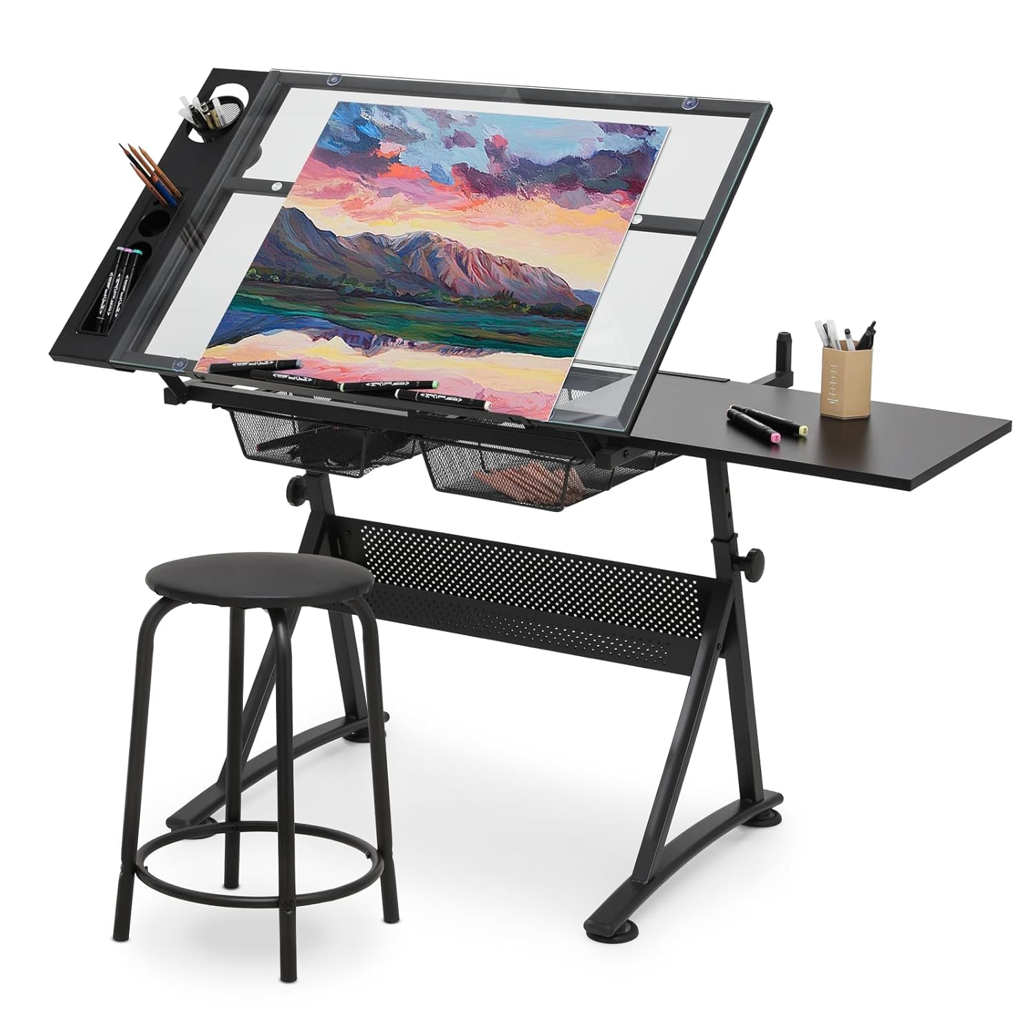 Drafting Table with Height Adj - Art & Craft Valley ulasan dan harga