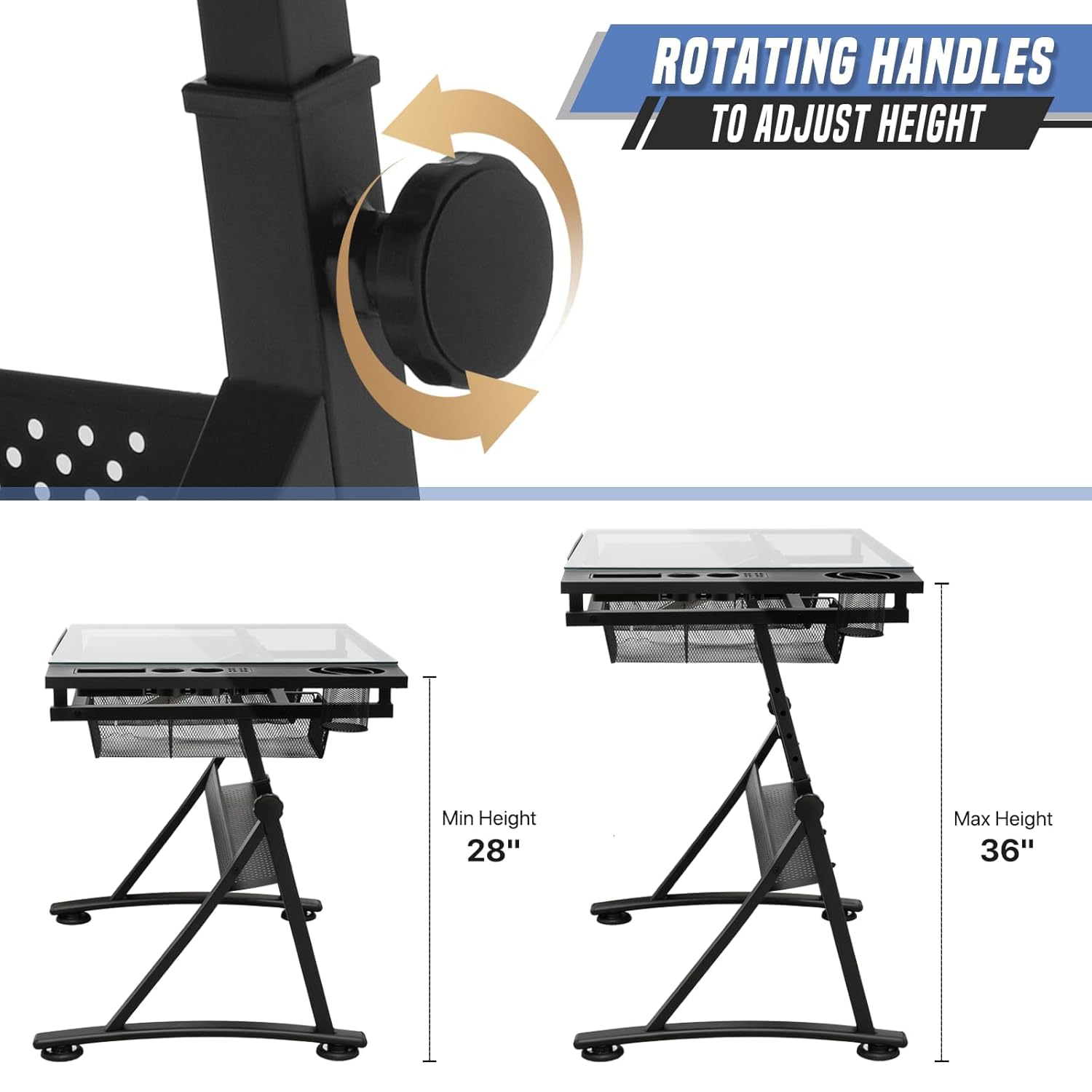 Drafting Table with Height Adj - Art & Craft Valley ulasan dan harga