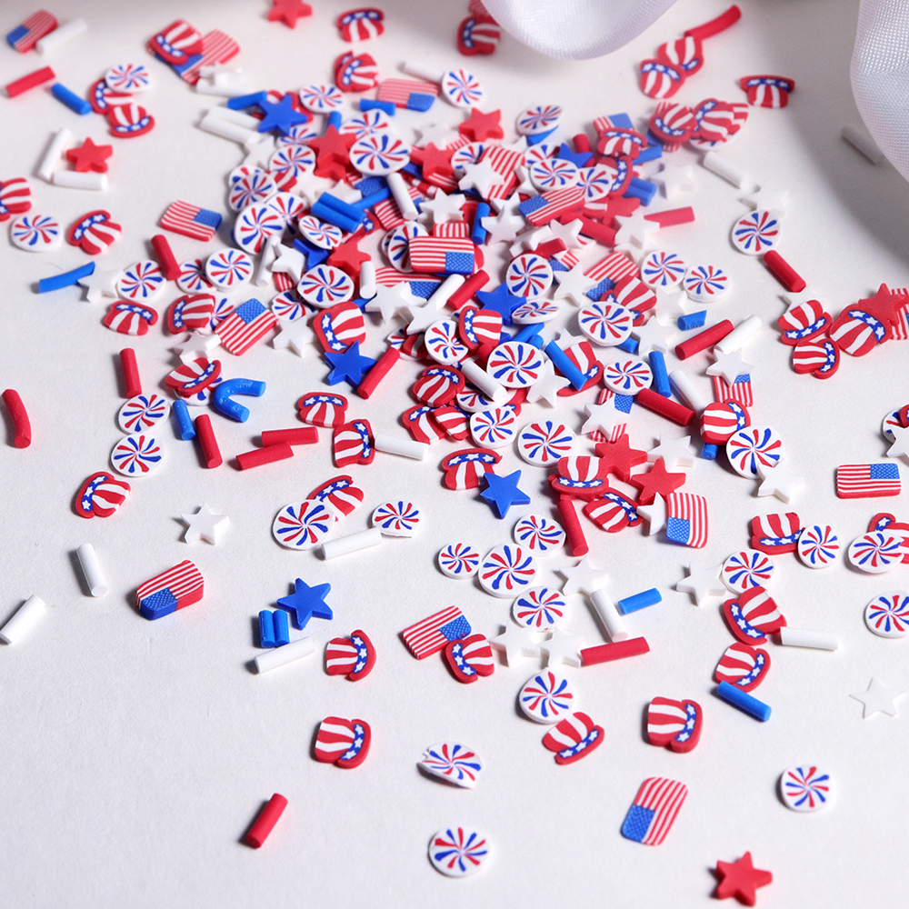 10g Red Blue White Stars Epoxy - Art And Craft Independence Day ulasan dan harga