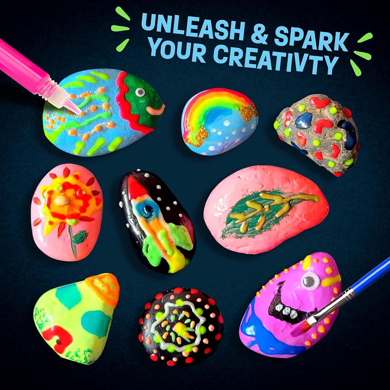 Glow In The Dark Rock Painting - Art Craft For Preschool ulasan dan harga