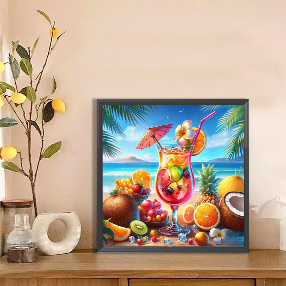 Summer Beach Full DIY 5D Round - Art Craft Ideas For Adults ulasan dan harga