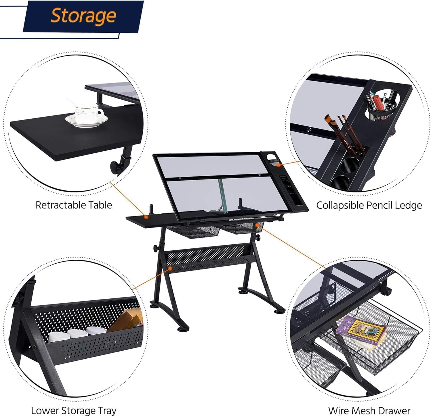 Table w/Stool, Height Adjustab - Art & Craft Valley ulasan dan harga