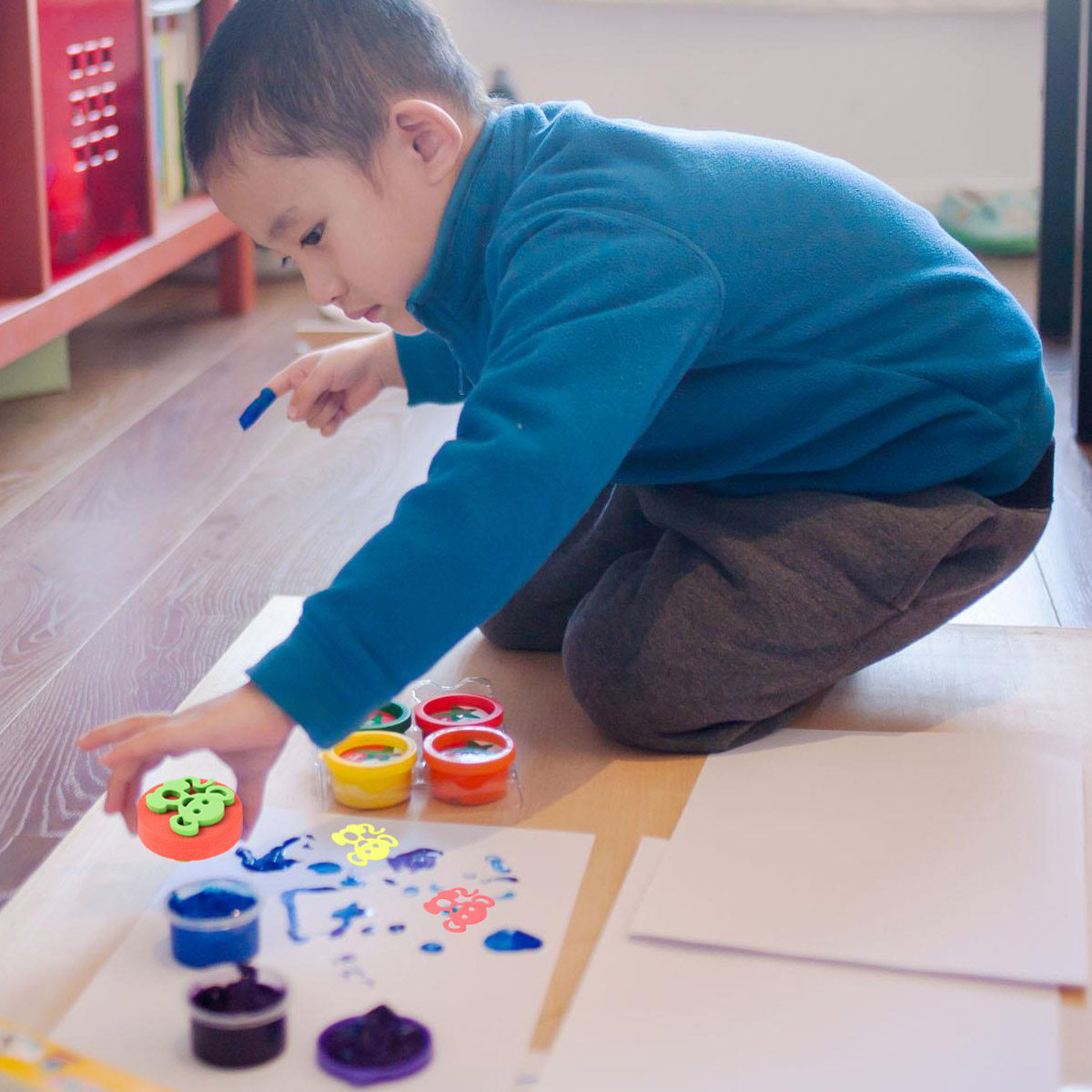 12Pcs Creative Painting Stampe - Art Craft For Preschool ulasan dan harga