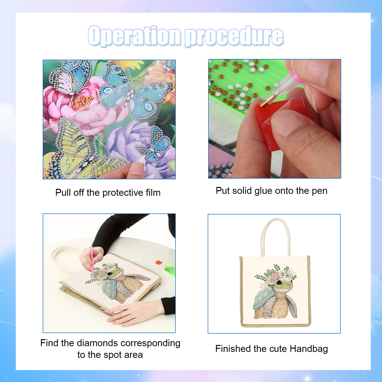 Diamond Art Painting Handbag K - Art Craft Shop ulasan dan harga