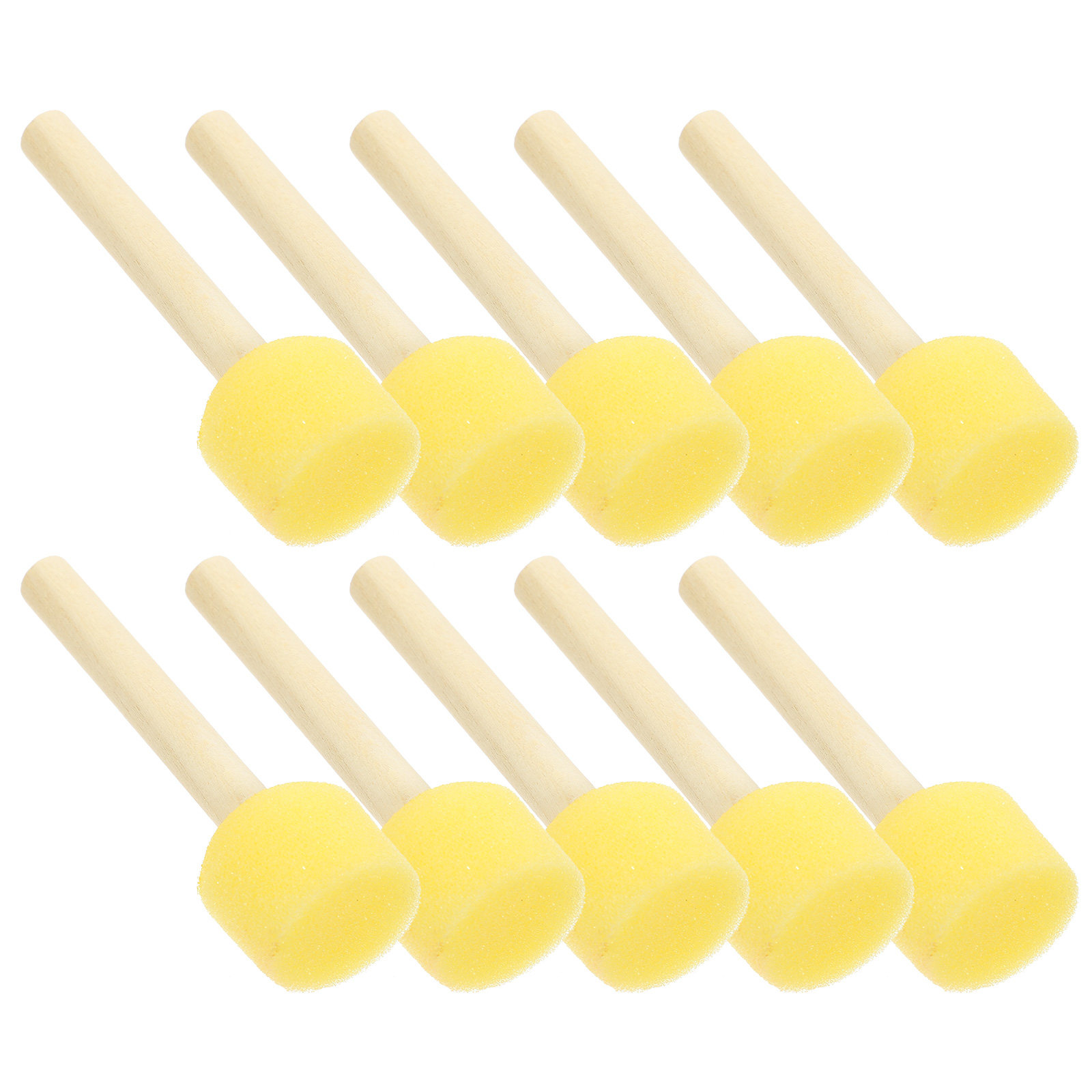 20Pcs Wooden Handle Sponge Bru - Art Craft For Preschool ulasan dan harga