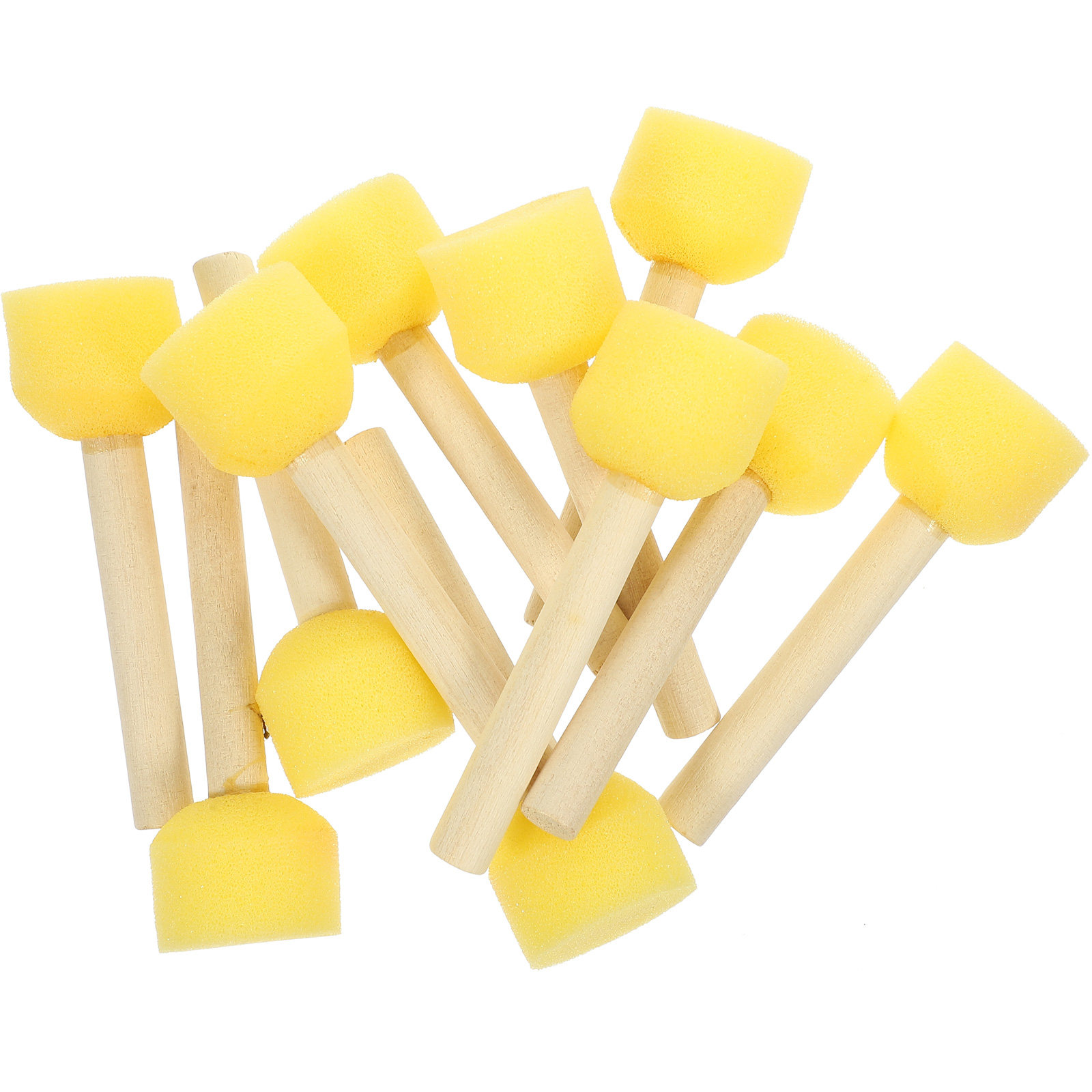 20Pcs Wooden Handle Sponge Bru - Art Craft For Preschool ulasan dan harga