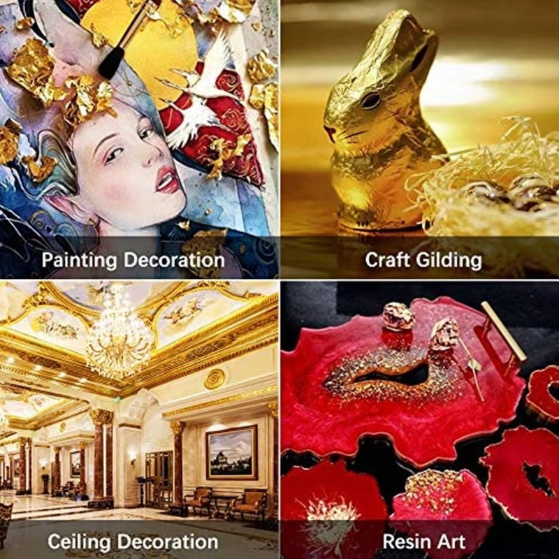 100pcs Imitation Gold Sliver C - Art Craft With Leaves ulasan dan harga