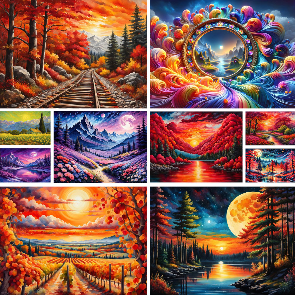 Landscape Fantasy Nature Paint - Art Craft Ideas For Adults ulasan dan harga